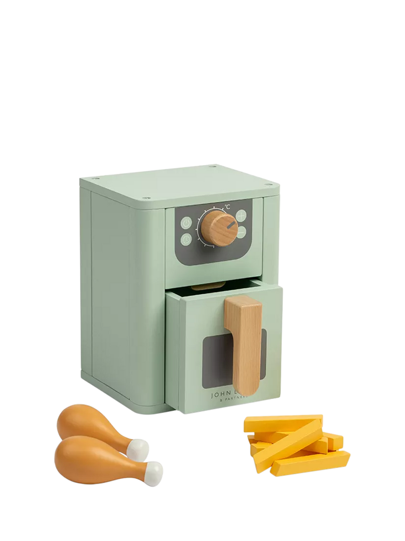 John Lewis wooden air fryer toy sage green, UK version