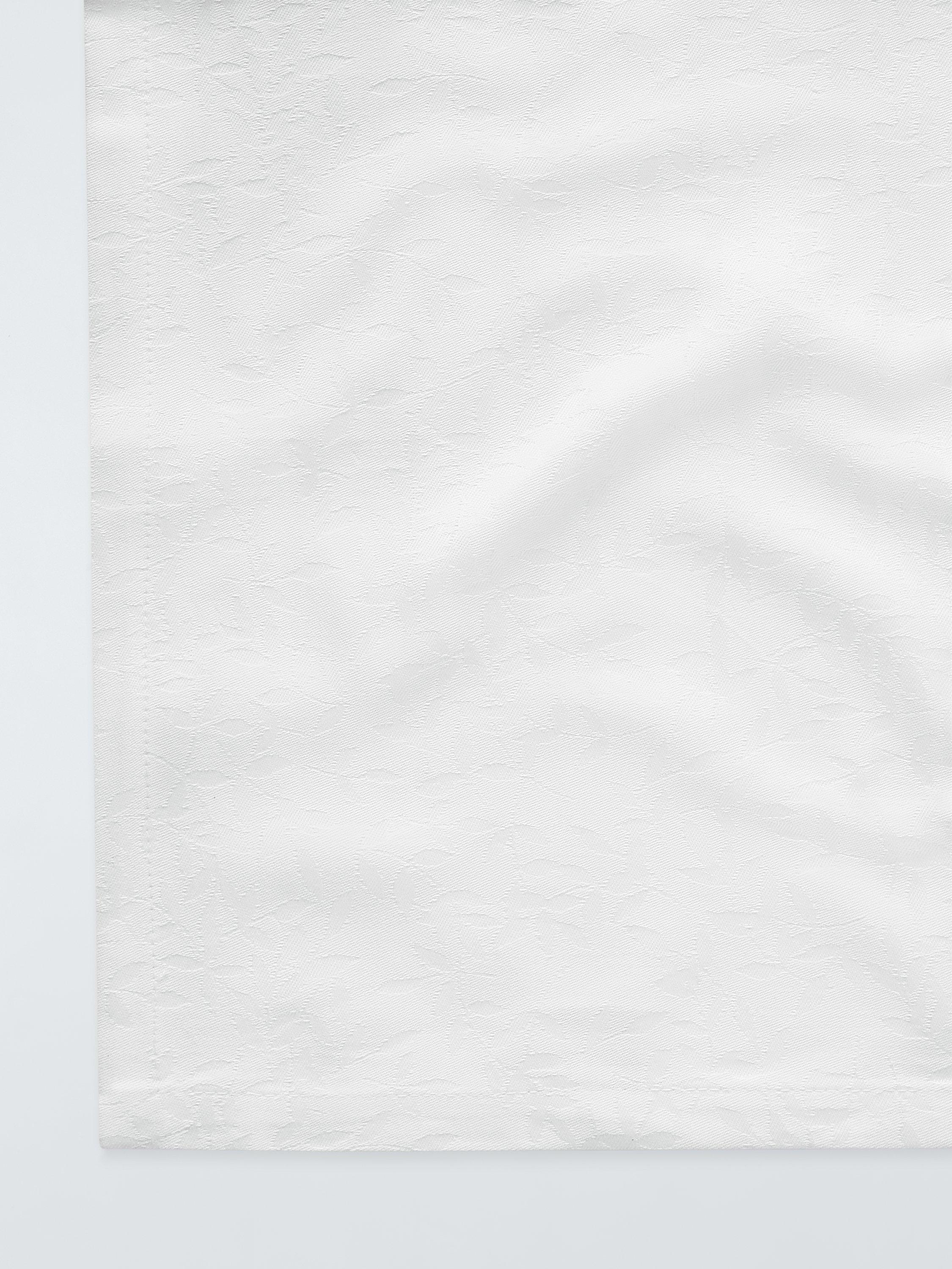 John Lewis white cotton foliage jacquard tablecloth 140x180 cm - British product