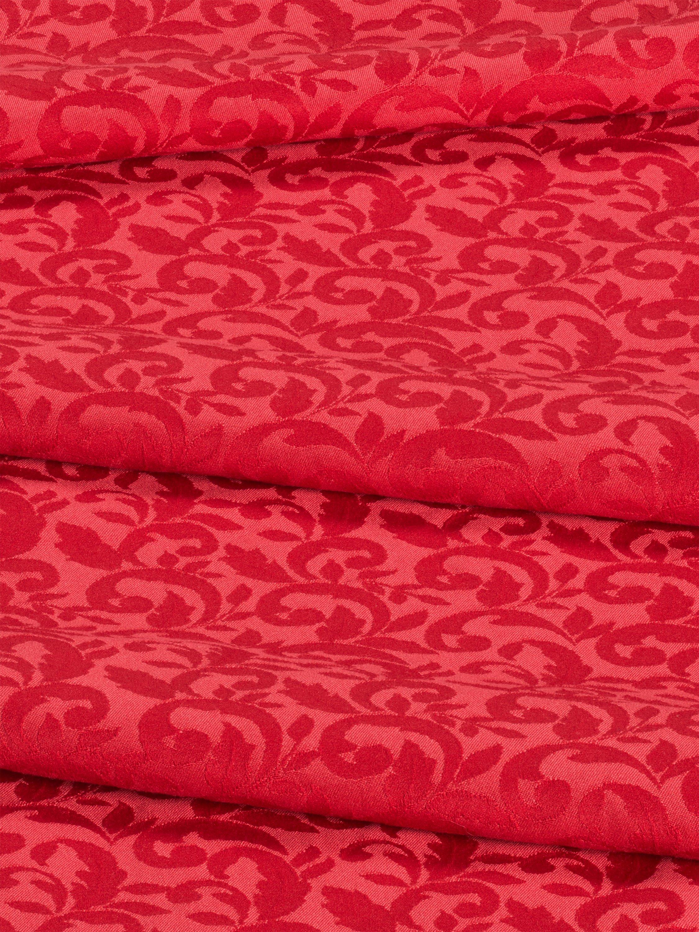 John Lewis Jacquard cotton blend table runner 250cm red - British product