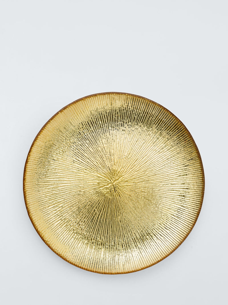 Goldfarbener Glasteller, 21 cm