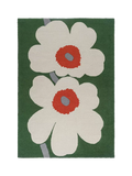 Marimekko Unikko floral rug green - British product