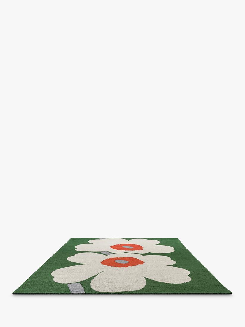 Marimekko Unikko floral rug green - British product