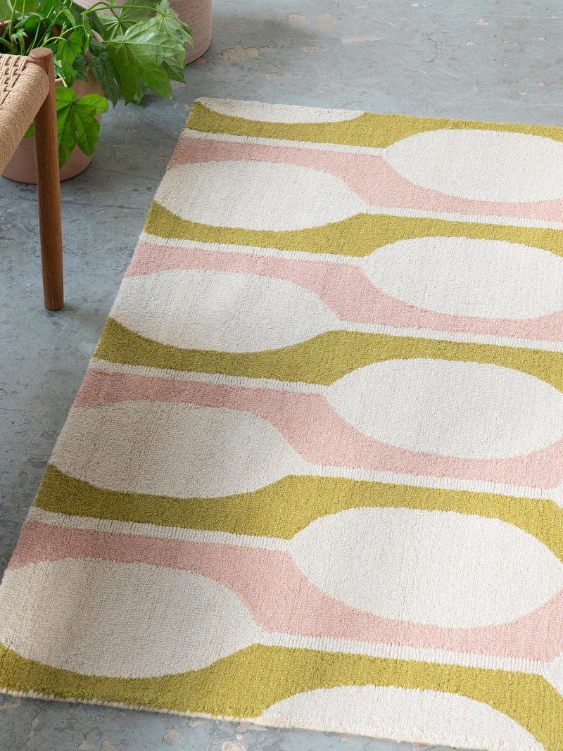 Scion pure wool rug geometric Lichen 180x120cm - British product