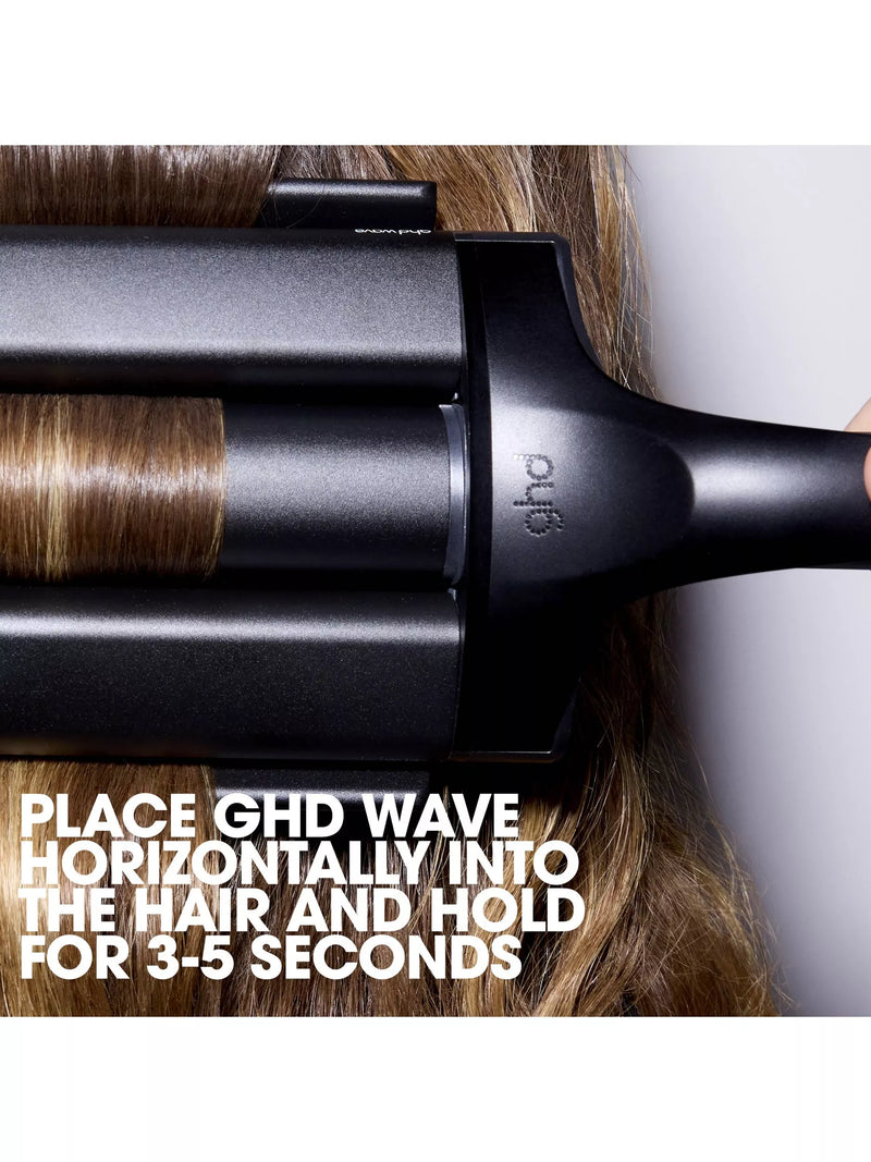 ghd triple barrel wave hair styler black, imported from the UK