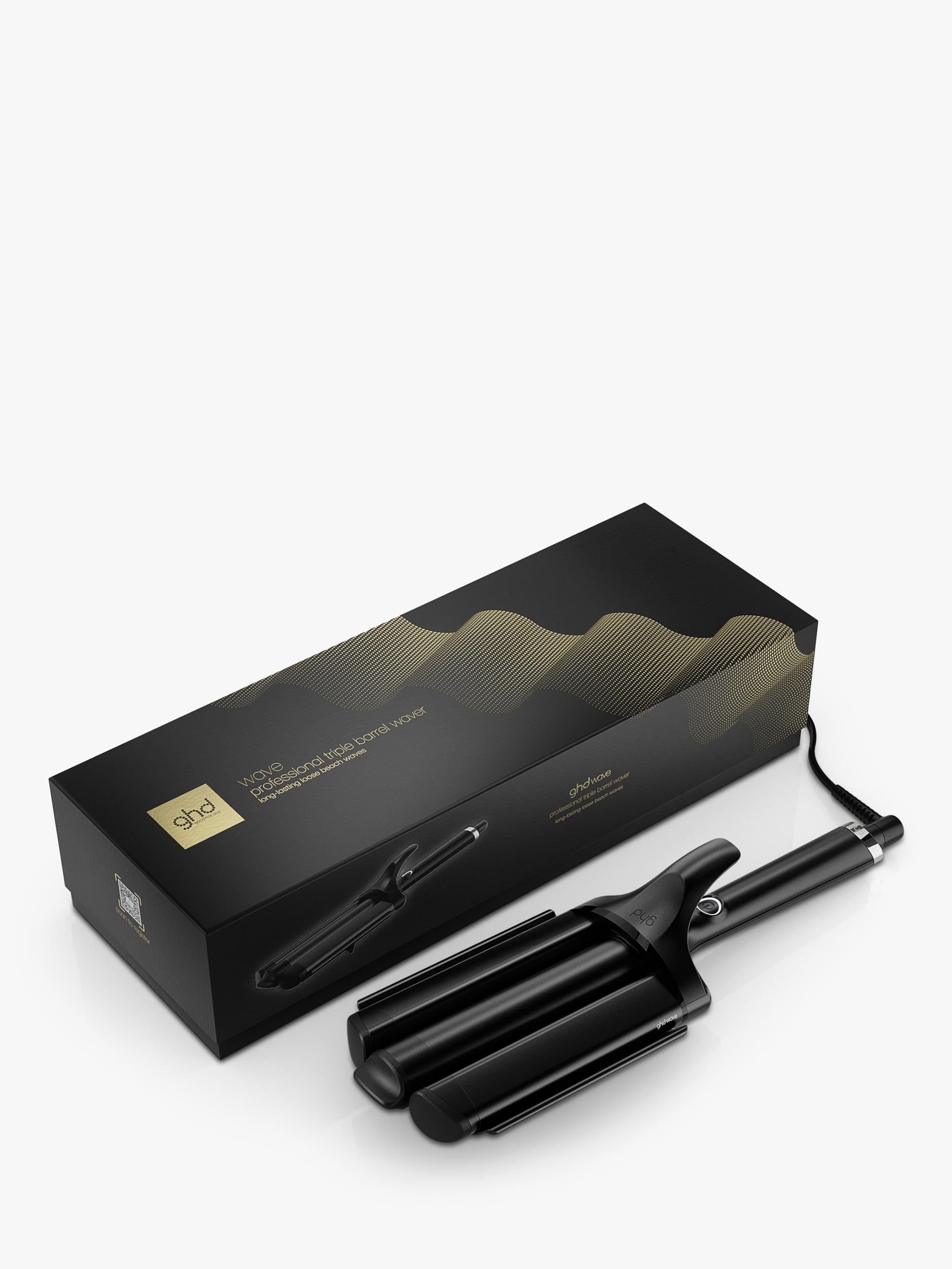 ghd triple barrel wave hair styler black, imported from the UK