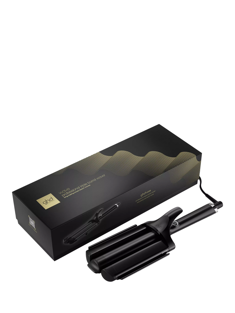 ghd triple barrel wave hair styler black, imported from the UK