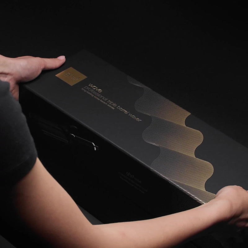 ghd triple barrel wave hair styler black, imported from the UK