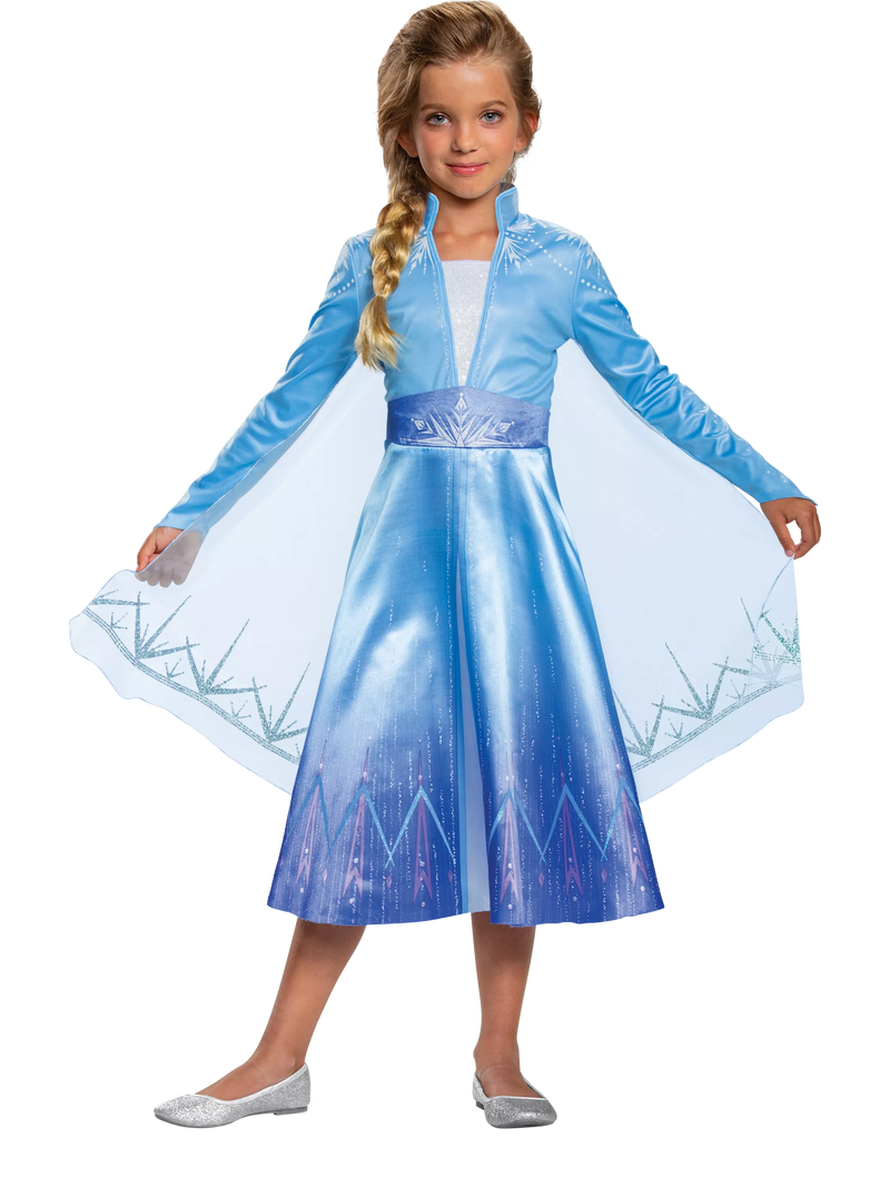 Deluxe Elsa Children's Costume with Satin Dress and Cape