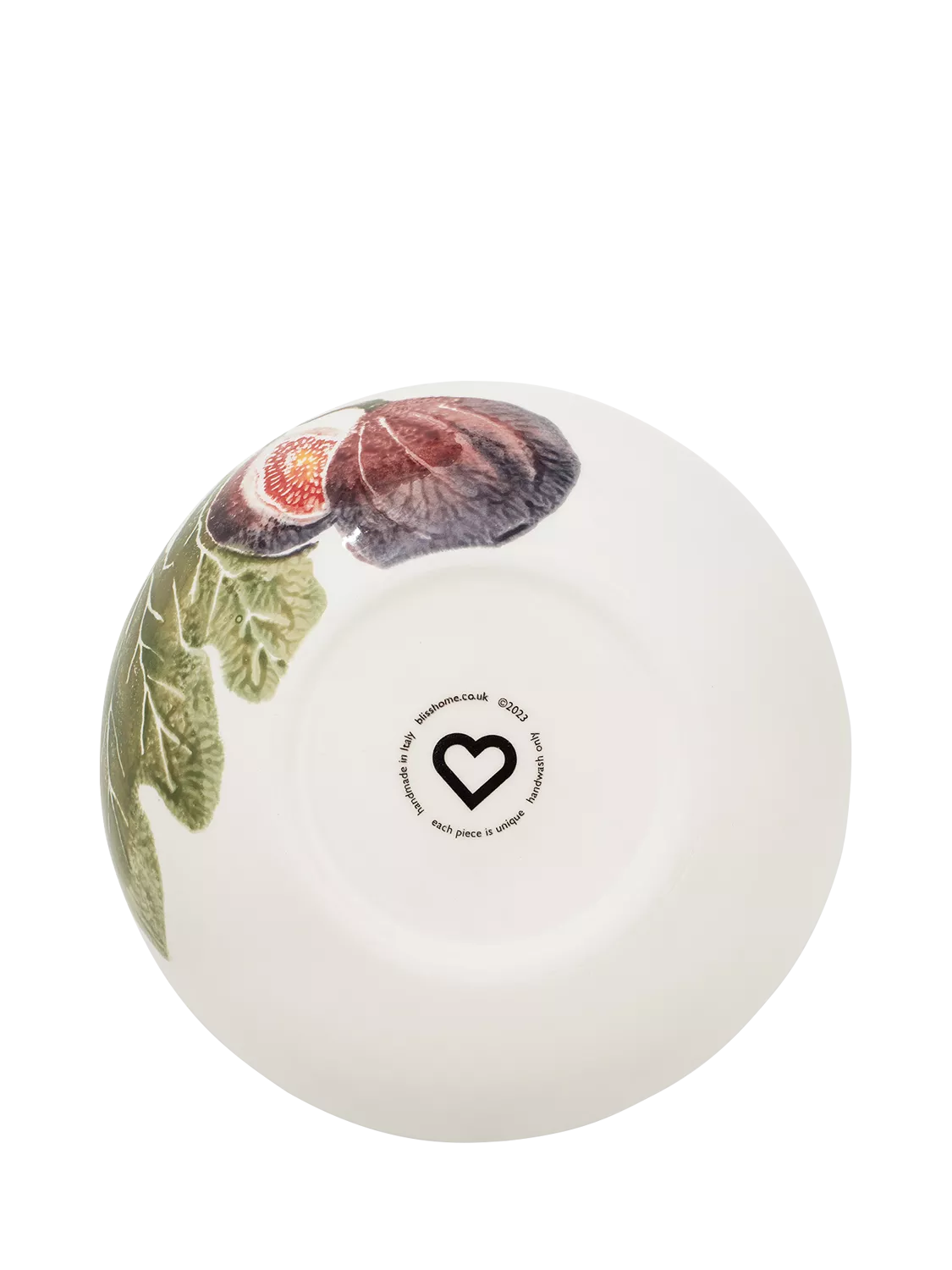 BlissHome fig earthenware salad bowl 25cm, imported from the UK