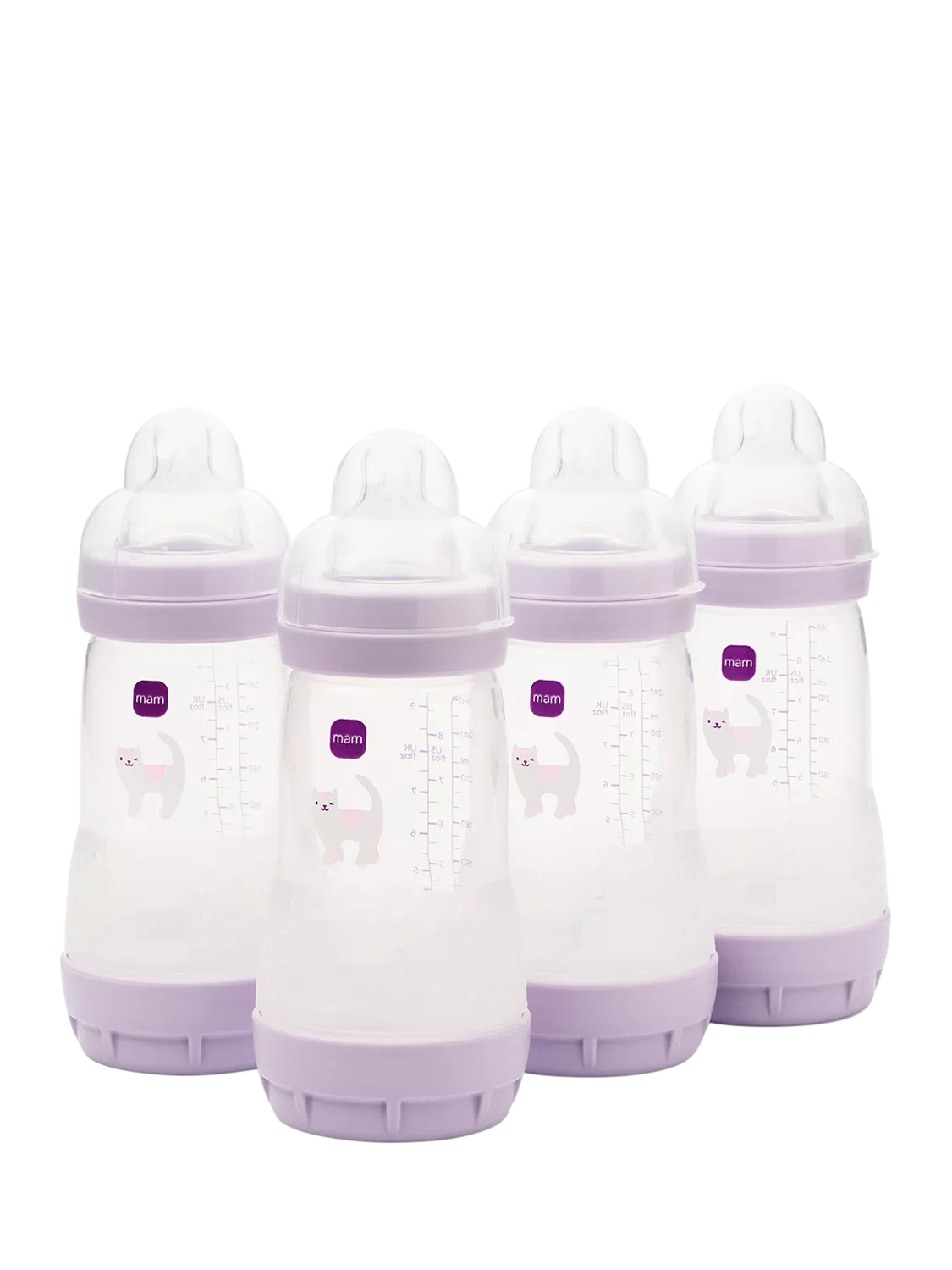 MAM Easy Start Anti-Colic Self-Sterilising Baby Bottles 260ml Pack of 4