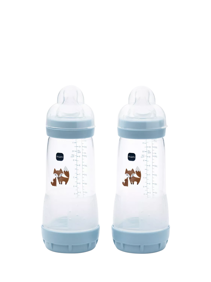 MAM Easy Start Anti-Kolik selbst-sterilisierende Babyflasche, 2er-Pack, 320ml