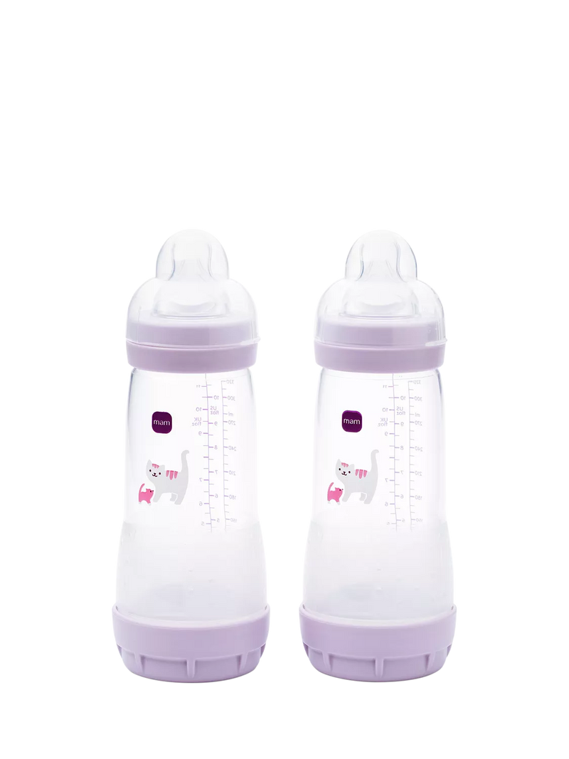 MAM Easy Start Anti-Kolik selbst-sterilisierende Babyflasche, 2er-Pack, 320ml