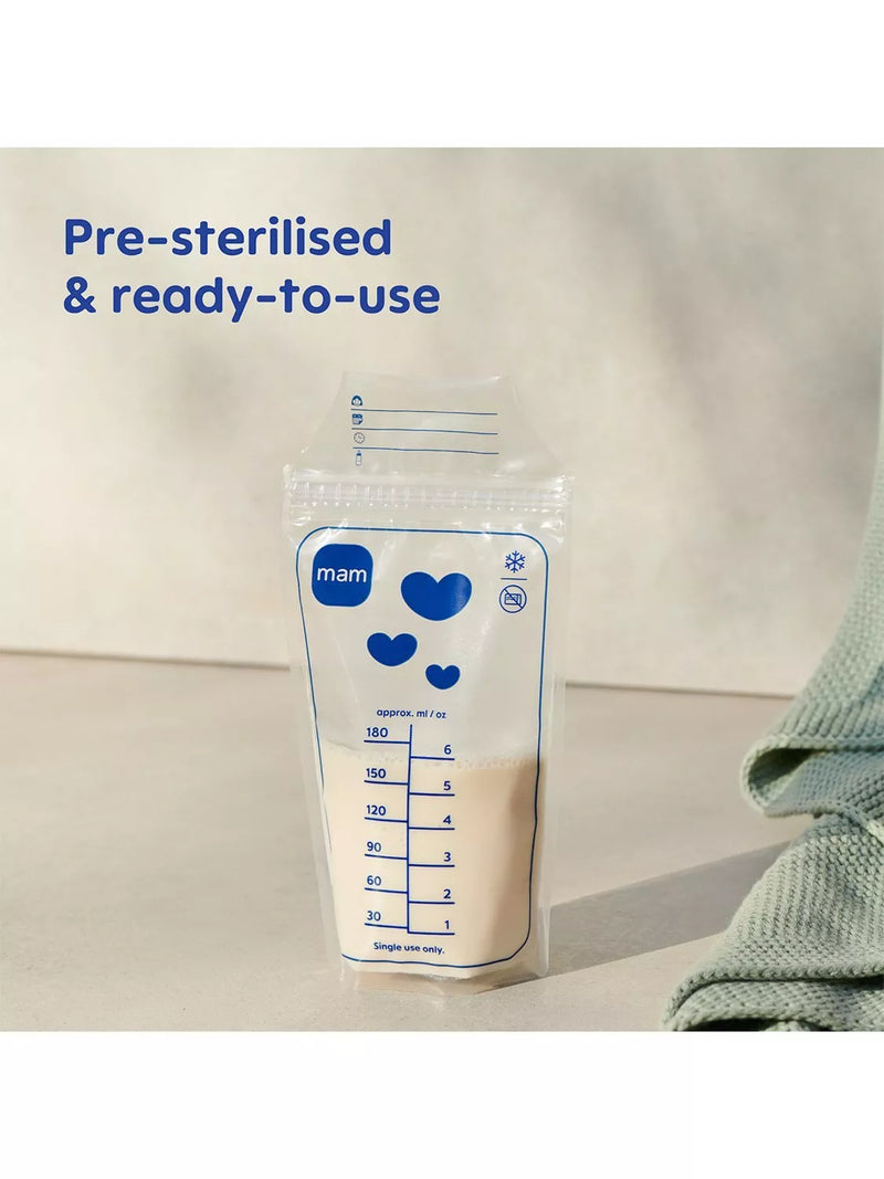 MAM breastmilk storage bags pack of 100, imported from the UK