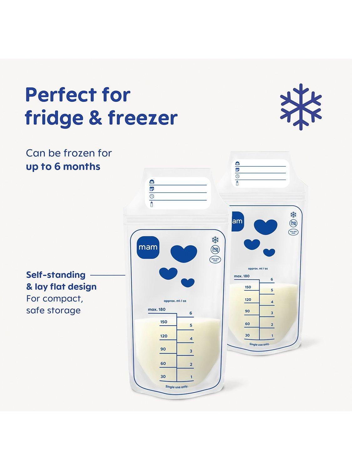 MAM breastmilk storage bags pack of 100, imported from the UK