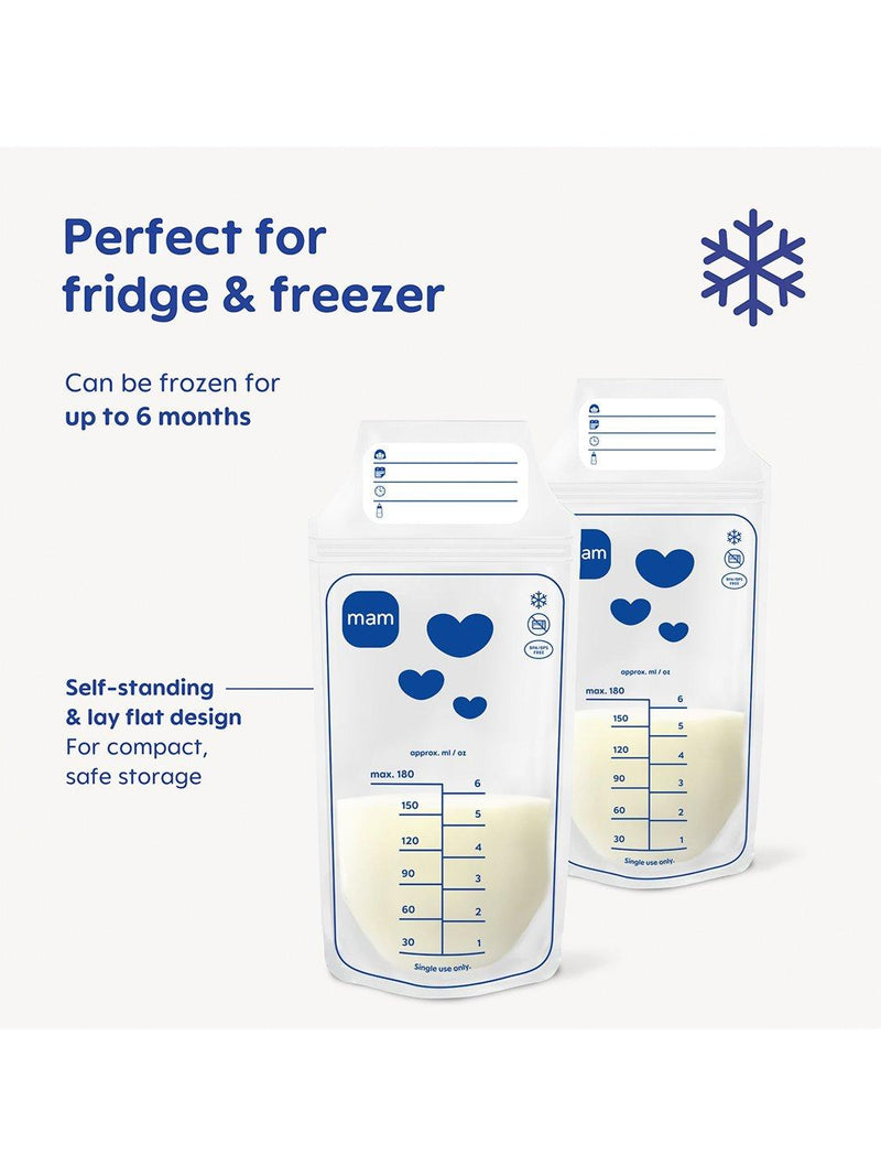 MAM breastmilk storage bags pack of 100, imported from the UK