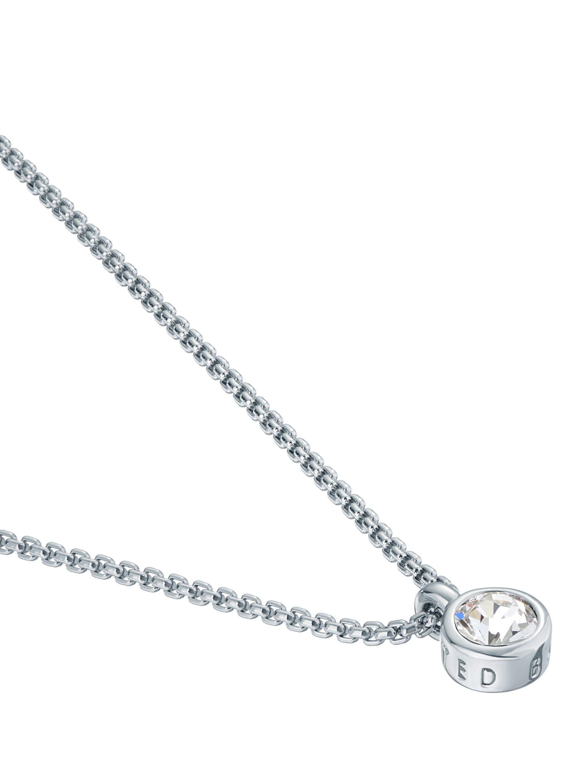 Ted Baker Sininaa crystal pendant necklace silver - British product