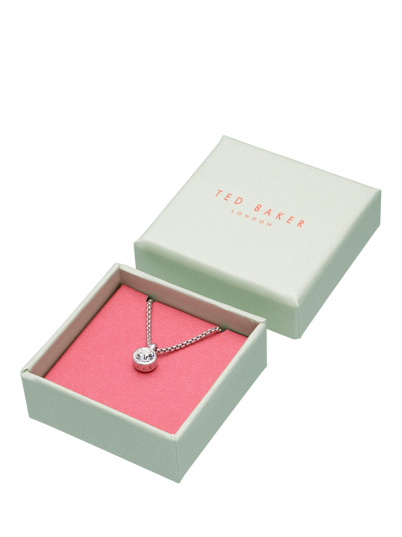Ted Baker Sininaa crystal pendant necklace silver - British product