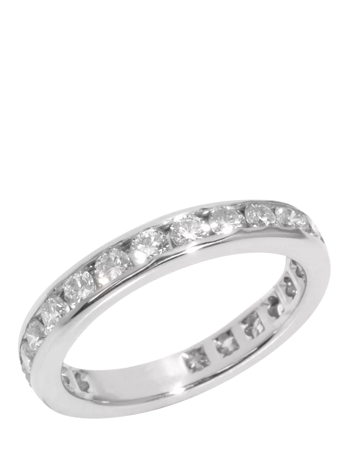 Pre-loved Tiffany & Co. diamond eternity ring in platinum (British brand)