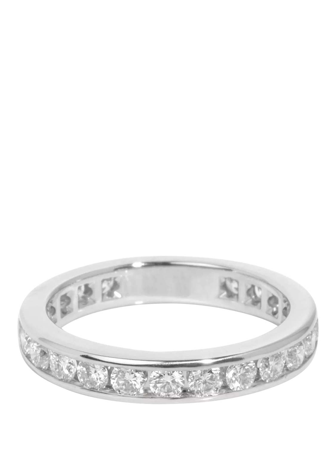 Pre-loved Tiffany & Co. diamond eternity ring in platinum (British brand)