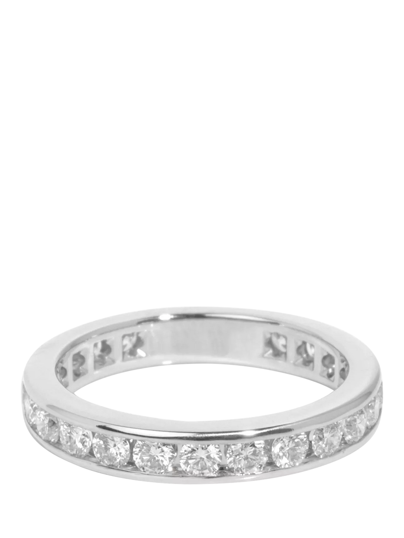 Pre-loved Tiffany & Co. diamond eternity ring in platinum (British brand)