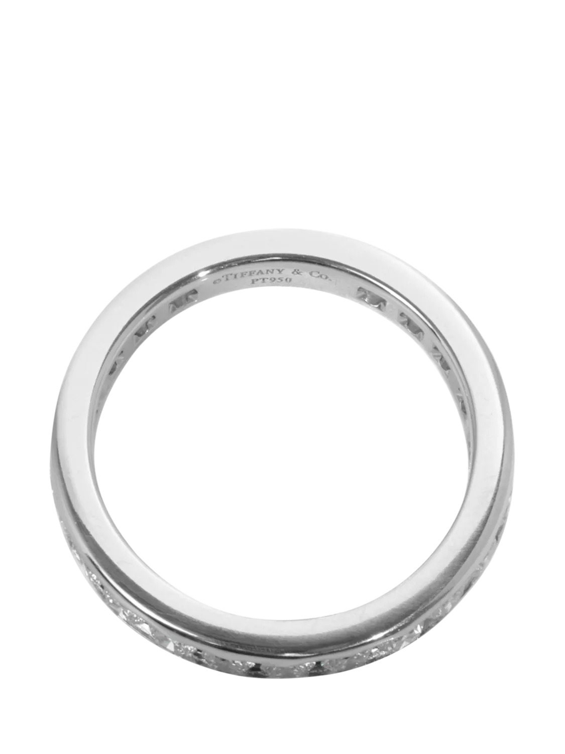 Pre-loved Tiffany & Co. diamond eternity ring in platinum (British brand)