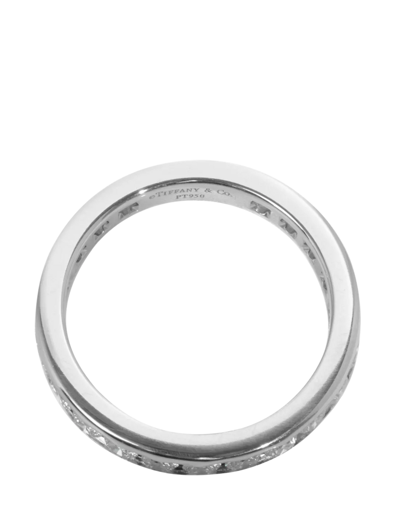 Pre-loved Tiffany & Co. diamond eternity ring in platinum (British brand)