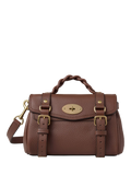 Mulberry Mini Alexa Heavy Grain Leather Cross Body Bag - Linen Green