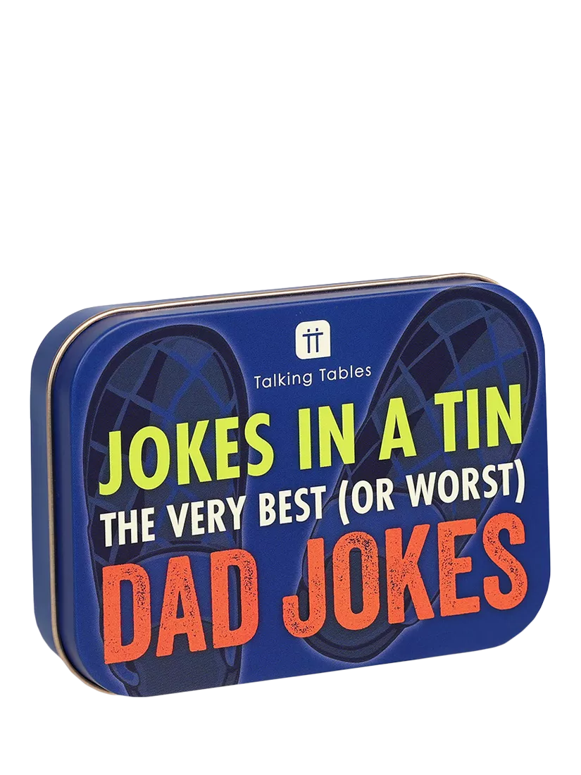 Talking Tables Dad Jokes Tin 100 cards imported from the UK