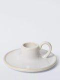 John Lewis ceramic dinner candle holder natural, UK version