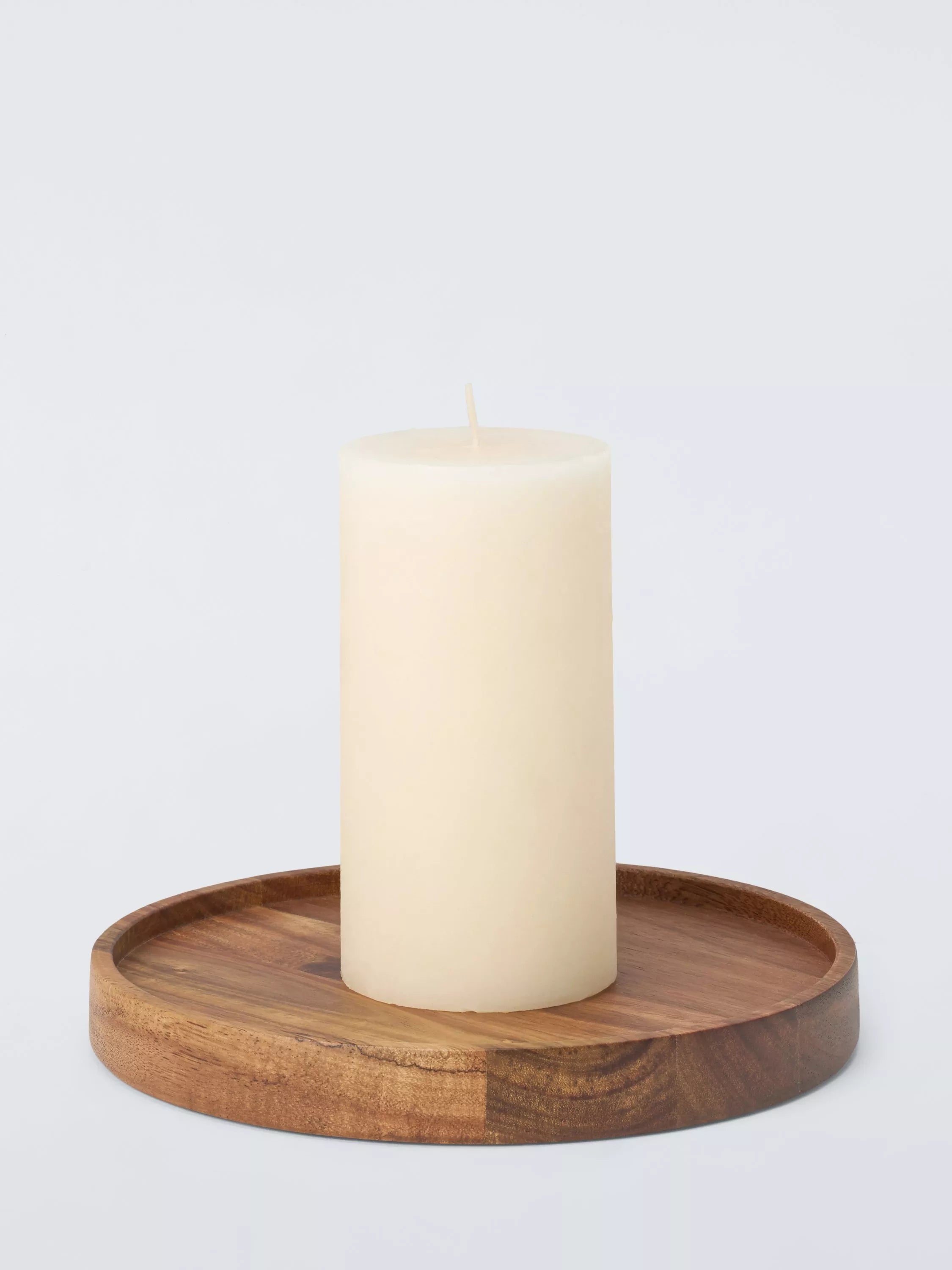 John Lewis acacia wood candle plate large 22cm, UK version
