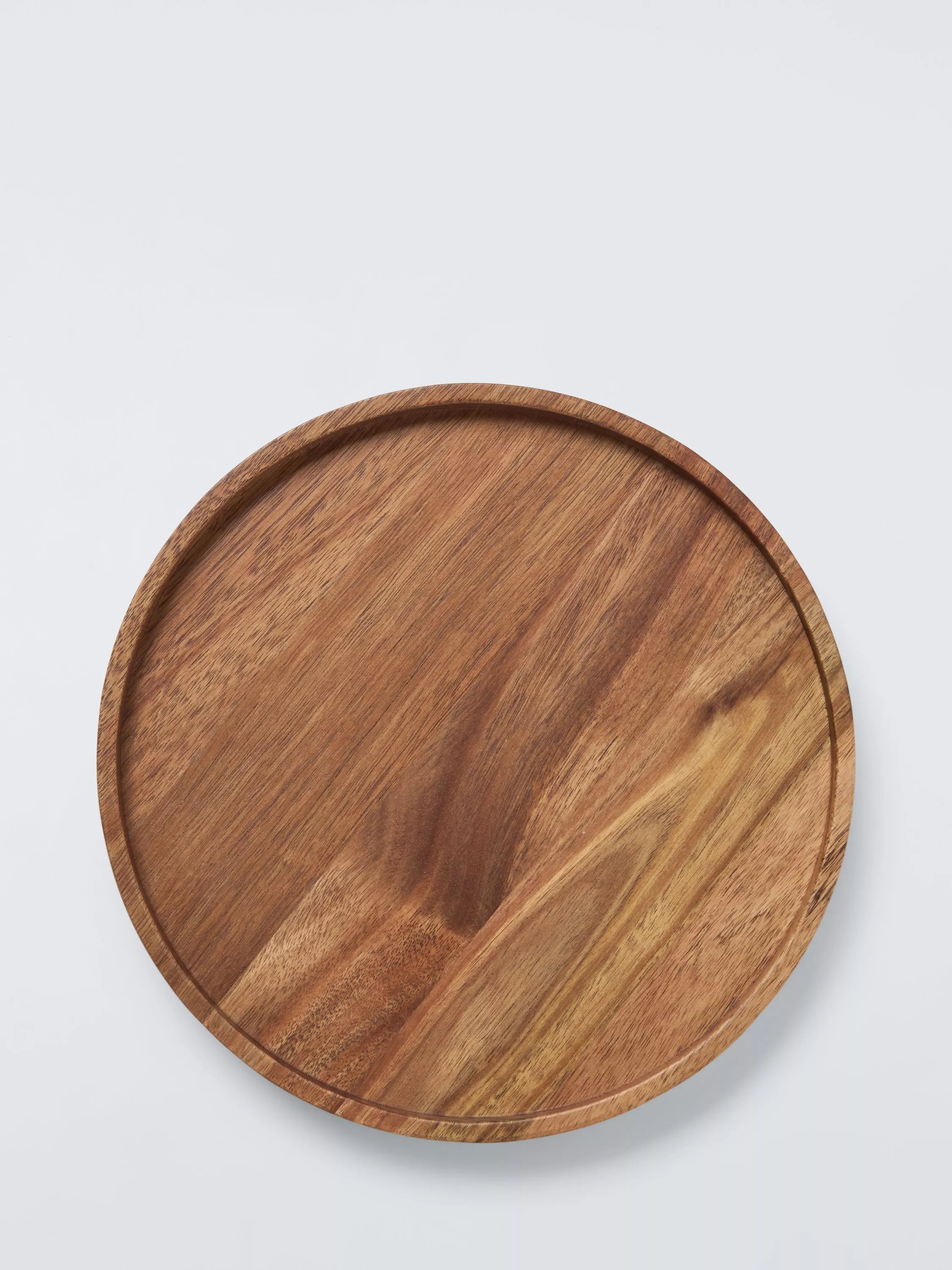 John Lewis acacia wood candle plate large 22cm, UK version