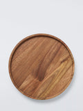 John Lewis acacia wood candle plate large 22cm, UK version