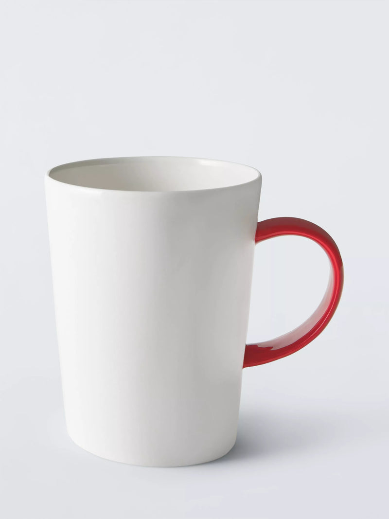 John Lewis tall bone china mug red 473ml, UK version