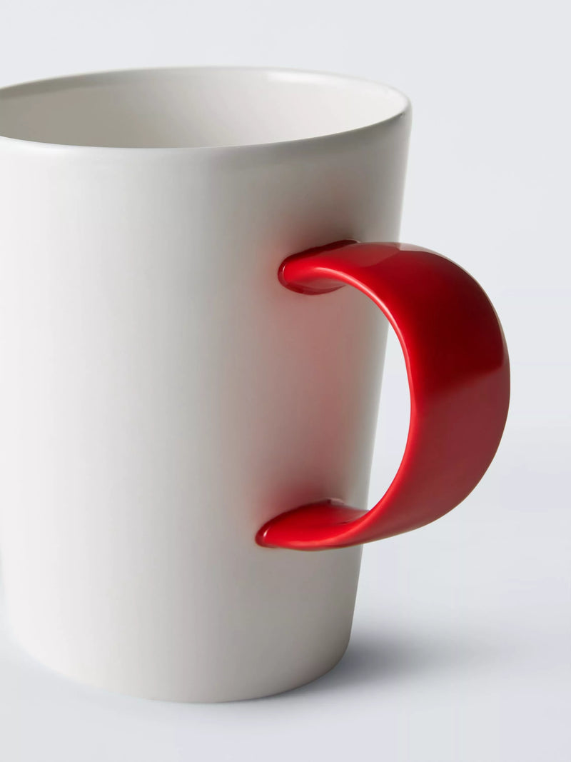 John Lewis tall bone china mug red 473ml, UK version
