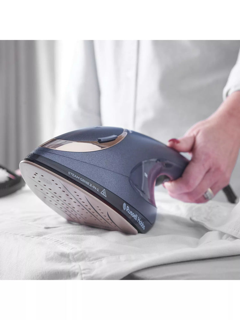 Russell Hobbs Steam Genie 2-in-1 handheld steamer blue - British product