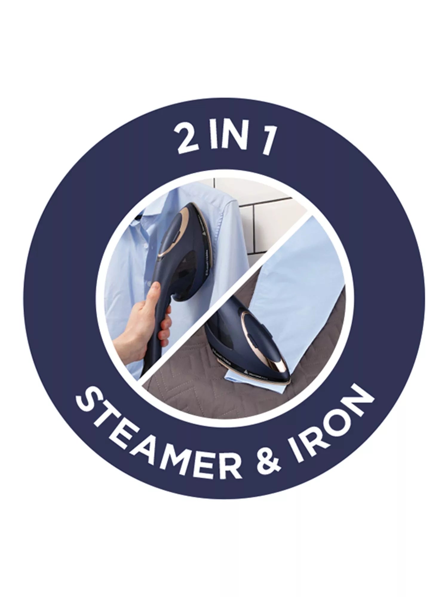 Russell Hobbs Steam Genie 2-in-1 handheld steamer blue - British product