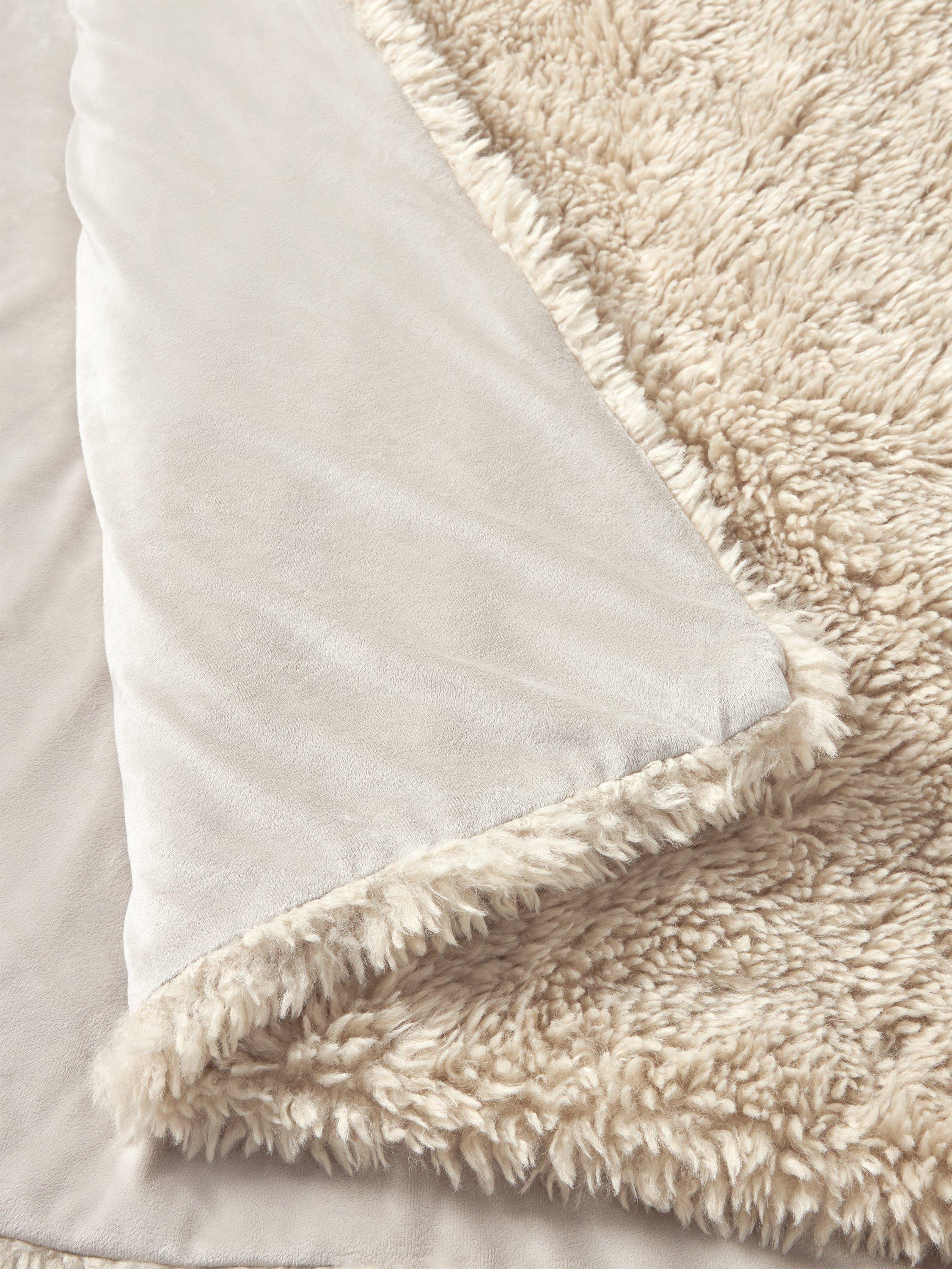 John Lewis curly fur throw 200x150cm, UK version