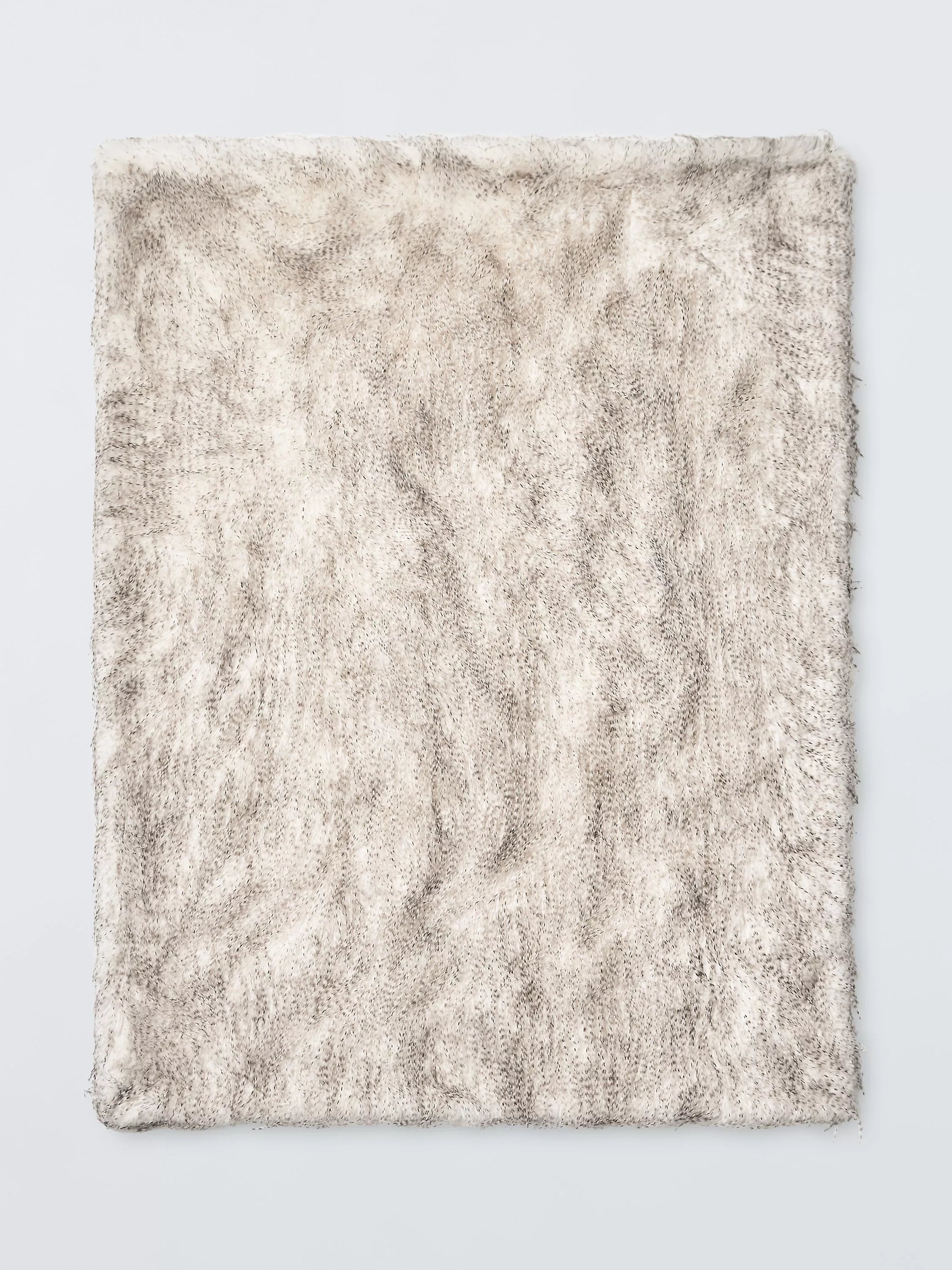 John Lewis Ostrich faux fur throw white/multi 200x150cm (British brand)