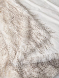 John Lewis Ostrich faux fur throw white/multi 200x150cm (British brand)