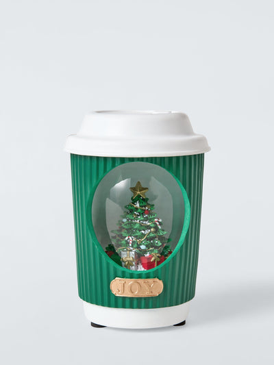 John Lewis Christmas Tree Snowglobe with Joy Decoration- Buy online at McGrocer