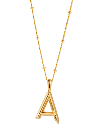John Lewis Edge of Ember Gold Initial Pendant Necklace- Buy online at McGrocer