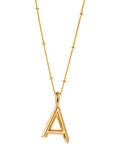 Edge of Ember gold initial pendant necklace (British brand)