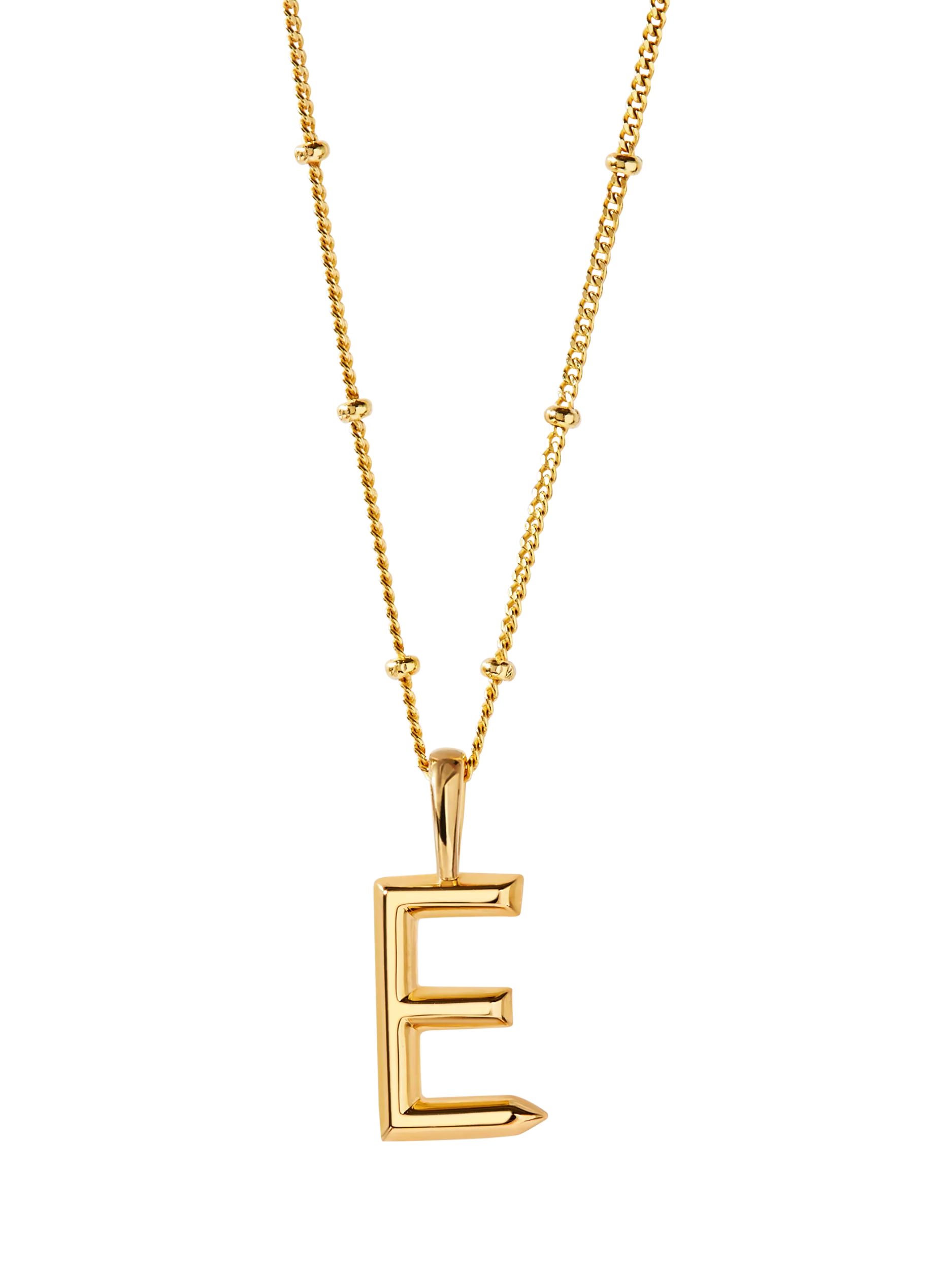 Edge of Ember Gold Initial Pendant Necklace