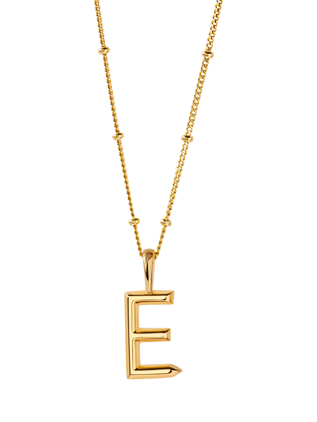 Edge of Ember Gold Initial Pendant Necklace