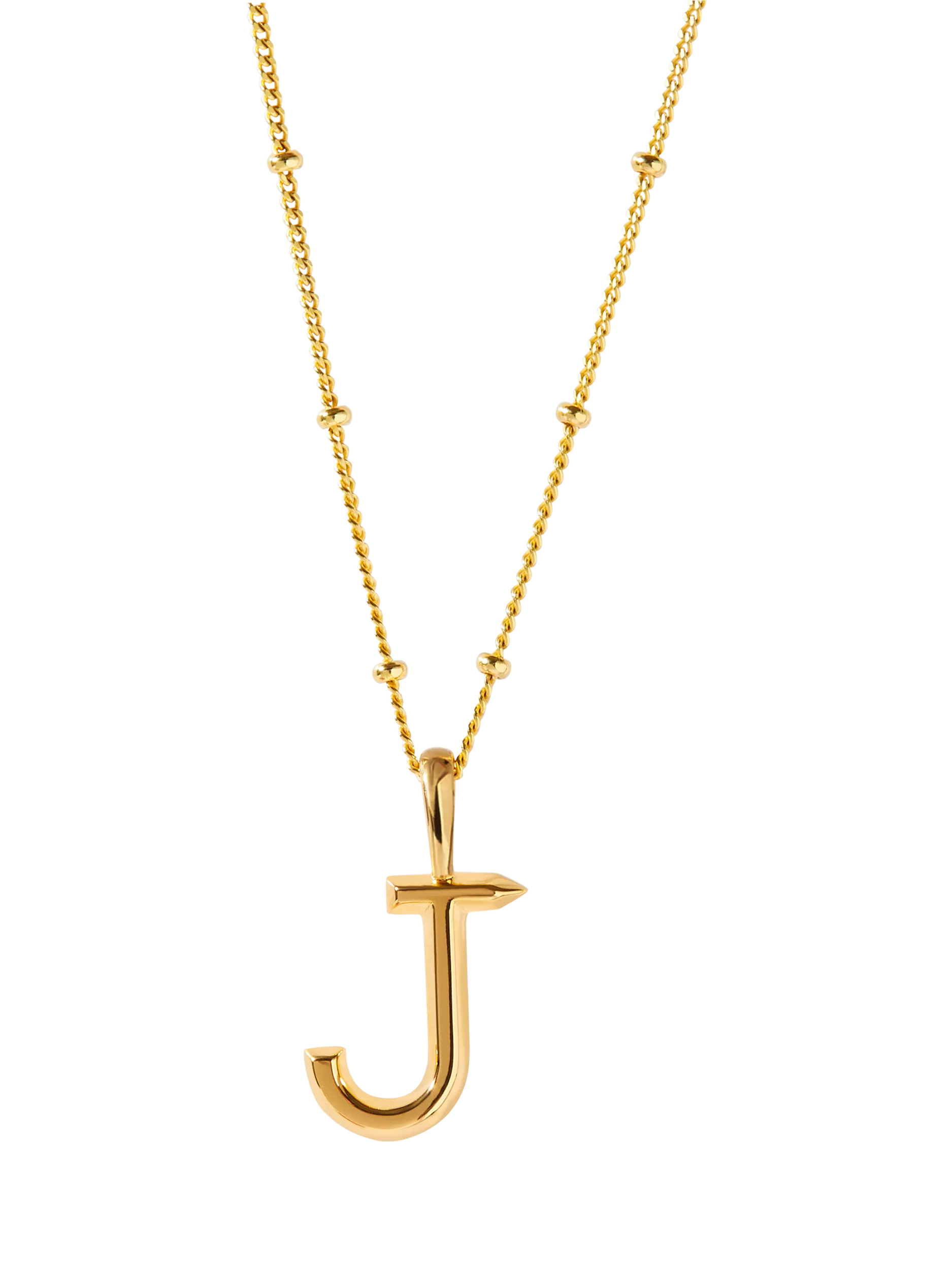 Edge of Ember Gold Initial Pendant Necklace