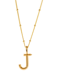 Edge of Ember Gold Initial Pendant Necklace