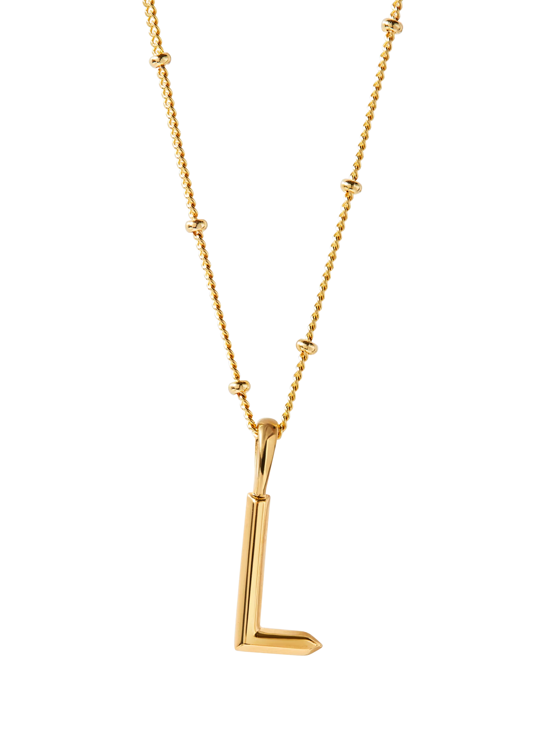 Edge of Ember Gold Initial Pendant Necklace