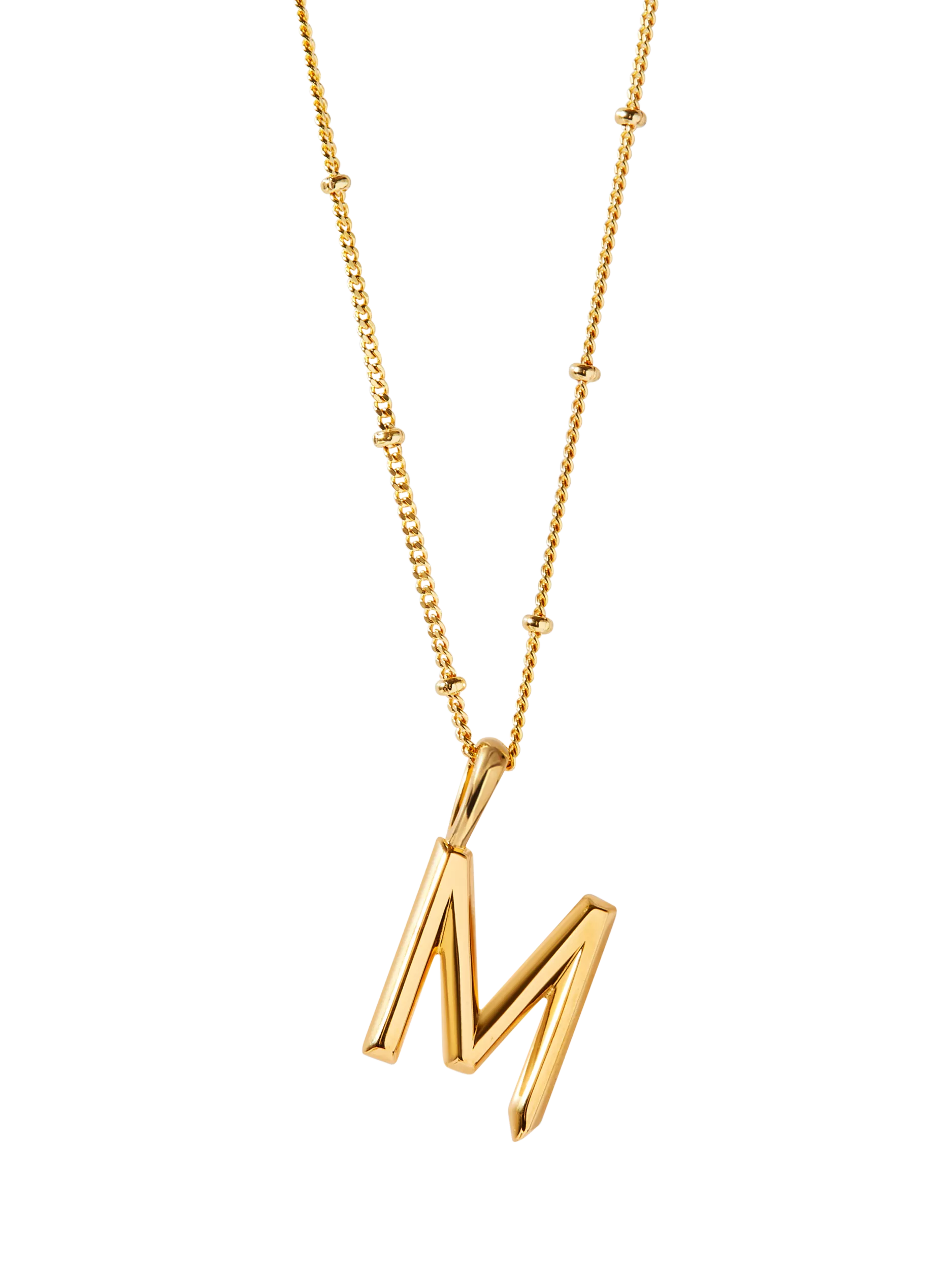 Edge of Ember Gold Initial Pendant Necklace