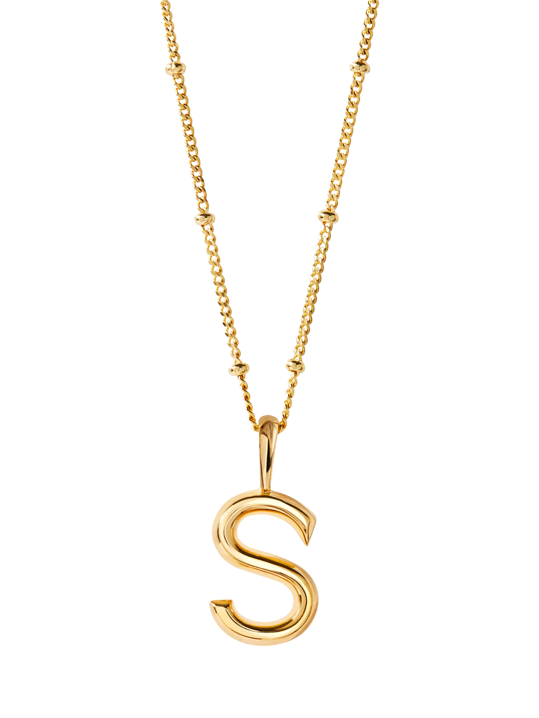 Edge of Ember Gold Initial Pendant Necklace