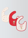 John Lewis Christmas round baby bibs multi pack of 3, UK version